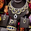 Earrings & Necklace Jewelry Sets Soramoore Original Lady Luxury Gorgeous Design Big Drops Bangle Ring Prom Party Bridal Wedding Drop Deliver