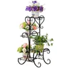 Andere tuinbenodigdheden 4 Laag roestvrijstalen plantenstandaard Flower Planter Display Holder Rek voor thuiskamer ornamenten