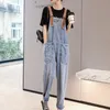 Women's Jeans Boyfriend Style Women Loose Fit Long Overalls Strap Pocket Casual Streetwear Female Denim Bib Pants Cargo Jumpsuit