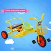 Jardin d'enfants Double pédale Tricycle pour enfants 1-8 ans vélo Sports de plein air poussette Taxi Trike Tandem Tricycle pour enfants