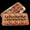 Silicone Gingerbread Man Crutch Mold 12 Grid Christmas Gingerbread Man Chocolate Fondant Cake Mould 21*10.5*1.5cm DAJ80