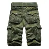 Camuflagem Camo Carga Shorts Homens New Mens Casual Shorts Masculino Solto Trabalho Calções Homem Militar Calças Curtas Plus Tamanho 29-44 210316