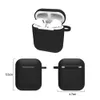 Earphone Cases For Airpods 1 2 Silicone Case Ultra Thin Protector Cover Soft Case Sleeve Pouch With Anti-lost Buckle Air pods OPP bag