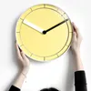 Relojes de pared Reloj Macaron Reloj Minimalista Creative Modern Design Quartz Pink Yellow Classic Zegar Home Decor 50ZB7545386