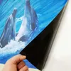 Underwater World Dolphin 3D Floor Painting Mural Wallpaper Waterproof Self-adhesive Bedroom Bathroom Floor Tiles Stickers Wall 210722