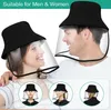 男性のためのバケツの帽子のための紫外線日焼け止めと反流行のマスク保護キャップの取り外し可能な取り外し可能な抗痰旅行の隔離