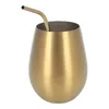 Mugs 500ml Single Layer Beer Mug With Straw 304 Stainless Steel Drinking Cup For Bar Home Supplies