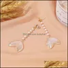 Mücevher15 FAYLAR/LOT Uzun Desen Fishtail Dangle Alaşım İnci Kristal Kulak Kadınlar için Plaj Partisi Saplama Küpe Moda Takı Damlası Teslimat 20