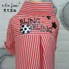 Dog Apparel Ida Pet Clothing 2021 Leisure Football Stripe Shirt Two-legged