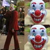 Maschera Cosplay Puntelli Cosplay Horror Spaventoso Clown Maschera per capelli verdi Maschera di Halloween Costume da clown Party T200703