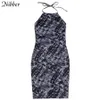Nibber Black Tube Top Bodycon Midi Jurken voor Dames Zomer Sexy Club Party Night Draag Lange Hoge Taille Grafische Print Jurk Mujer Y0823