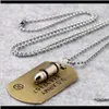 & Pendants Jewelrystainless Jewelry Man Military Card Stainless Steel Dog Tags Pendant Necklace Fashion For Necklaces 70Cm Long Beads Chain