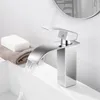 Bathroom Sink Faucets Waterfall Vanity Faucet Single Lever Chrome Brass And Cold Basin Washing Mixer Taps