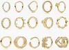 Kadınlar Takı Fit Pandora Yüzük 925 Gümüş Yüzük Aşk Taç Açık Yüzük Dilek Prenses Moda Kalp Mücevherat Zincir Charm Nişan Hediye