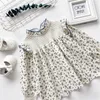 여자 셔츠 한국 여성 아기 꽃 셔츠 어린이 코튼 봄 가을 긴팔 셔츠 아기 의류 210306