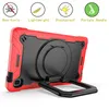 Heavy Duty Case de corpo inteiro Robô híbrido à prova de choque Crianças Cofre forte com 360 pega giratória Grip stand strap para Samsung Galaxy Tab A7 Lite 8.7 T220 T225