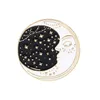 Golden Sun Moon Star Seaside Waves Brosches Cartoon Face Round Emamel Pins Denim Jackets Lapel Pin Creative Badges Jewelry2832633