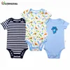 3 pièces/lot nouveau-né barboteuses ensemble combinaison filles fille vêtements Roupa De Bebe bébé garçon vêtements 210309