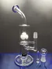 Pipes à eau en verre bong taille du joint 14.4mm plates-formes pétrolières de recycleur de perclateur avec dôme de clou en verre