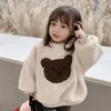 Autumn Winter Kids Sweatshirts Fashion Loose Boys Girls Hoodies Thicken Lamb Wool Pullover Tops Children Baby Clothing