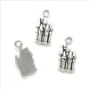 Lot 100pcs Castle antique silver charms pendants Jewelry DIY For Necklace Bracelet Earrings Retro Style 20*10mm DH0778