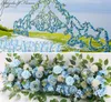 100cm custom wedding flower wall arrangement supplies silk peonies artificial row decor for iron arch backdrop