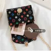 Çanta 6 renk çocuk çiçek mini kare güzel pop kız prenses haberci çantalar aksesuarlar çanta cüzdan çanta