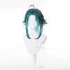 Игра Genshin Hift Xiao Cosplay парик Смешанные темно-зеленые синие короткие термостойкие синтетические волосы Хэллоуин роль играют парики + парик Cap Y0903