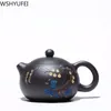 Filtro de arcilla de té nuevo chino Xishi teteras belleza hervidor de té de barro negro crudo juego de té personalizado 200ml3625409