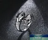 1pcs Punk Gothic en acier inoxydable Bague de crâne ouverte Men ajusté Femmes Jewlery Ring Halloween