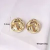 Grote vintage metalen gedraaide oorknopjes voor vrouwen charme goud kleur za maxi statement spiraalvormige whirlpool oorbellen sieraden