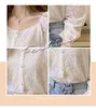 Long Sleeve White Hollow Lace Blouse Shirt Women Tops Blusa Blouse Women Blusas Mujer De Moda Womens Tops And Blouses D845 210602