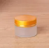 10 g / 10 ml Kosmetyki Pusty Jar Pot Pojemnik na twarz Butelka z czarną srebrną złotą pokrywką i wewnętrznym pad SN2559