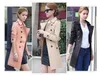 Women's autumn coat European and beautiful women style slim fit belted mid-length windbreaker 210820