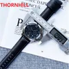 손목 시계 고품질의 기능적 가죽 시계 일본 석영 운동 남성 감시 방수 몬트레 드 럭스 선물.