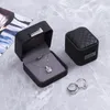 Black PU Jewelry Packing Boxes with Grey Velvet Inside Luxury Holiday Gift Packaging for Ring,Pendant,Bracelet,keychain,Necklace