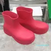 Four seasons puddle 5.5cm waterproof platform Rubber rain boots female designer short light casual shoes candy color Rainboots