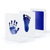 NEWSafe Giftfria Bebisfotspår Handprint Craft Party Tools Nej Touch Hud inkless stämpeldynor Kits för 0-6 månader Nyfödda Pet Dog RRD11591