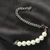 Acciaio inossidabile Vecchia lettera inglese lettera m Pearl Pendente collana gioielli moda donne delicate regalo di gioielli splicing per lui