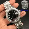 10 Reloj de diamantes de lujo de alta calidad 41 mm Relojes para hombre Plata y números romanos montre de luxe 2813 Relojes de pulsera automáticos de acero a prueba de agua