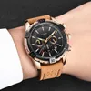 Lige Men Watches Top Brand Luxury Business Quartz Gold Watch Мужчины Кожаный Водонепроницаемый Военный наручный Часование Relogio Masculino 210527