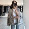 [EWQ] Korea Chic Jesień Zima V-Neck Tassel Wełna Mieszany Kolor Dzianiny Kartkowość Luźny Długi Rękaw Czarny Sweter Płaszcz 2022 16E4362 211215