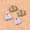 140pcs Antique Silver Plated Bronze Plated open Holy Bible book Charms Pendant DIY Necklace Bracelet Bangle Findings 11mm