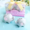 Party Favore 50pcs Lotto Boy Girl Baby Shower Favori Elefante Ceramica Salt Pepper Shakers Shakers Brides Maid Regtes Wedding