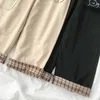 Güzel Nakış Geniş Bacak Pantolon Kadın Casual Harajuku Yüksek Bel Gevşek Moda Uzun Kadın Haki Siyah Düz Dipleri 211115