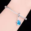 Fit Original Pandora Charm Armband 100% 925 Silver Murano Glass Blue Turtle Bead Pendant för att göra kvinnor Berloque 2020 Ny Q0531