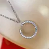 Luxe kwaliteit nagelvorm hanger met sprankelende diamant in platina en 18k verguld voor vrouwen bruiloft sieraden cadeau PS80353403496