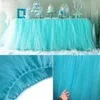 1pcs DIY Tablecloth Yarn Tulle Table Skirt Wedding Party For Wedding Decoration Baby Shower Favors Party Home Textile New 201007