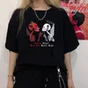Kuakuayu HJN Femmes Dead Inside T-shirt Hipster Grunge Style Black Tee Gothic Vêtements 210306