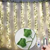 12 pcs Plantes Artificielles LED Guirlande De Lierre Faux Feuille Vignes Chambre Décor Suspendu Pour La Maison De Mariage Salon Décoration Ivy Garland 210624